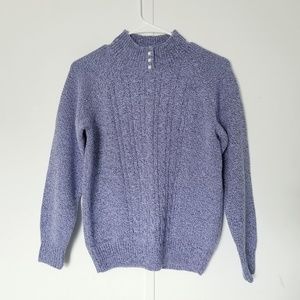 Mock neck purple sweater